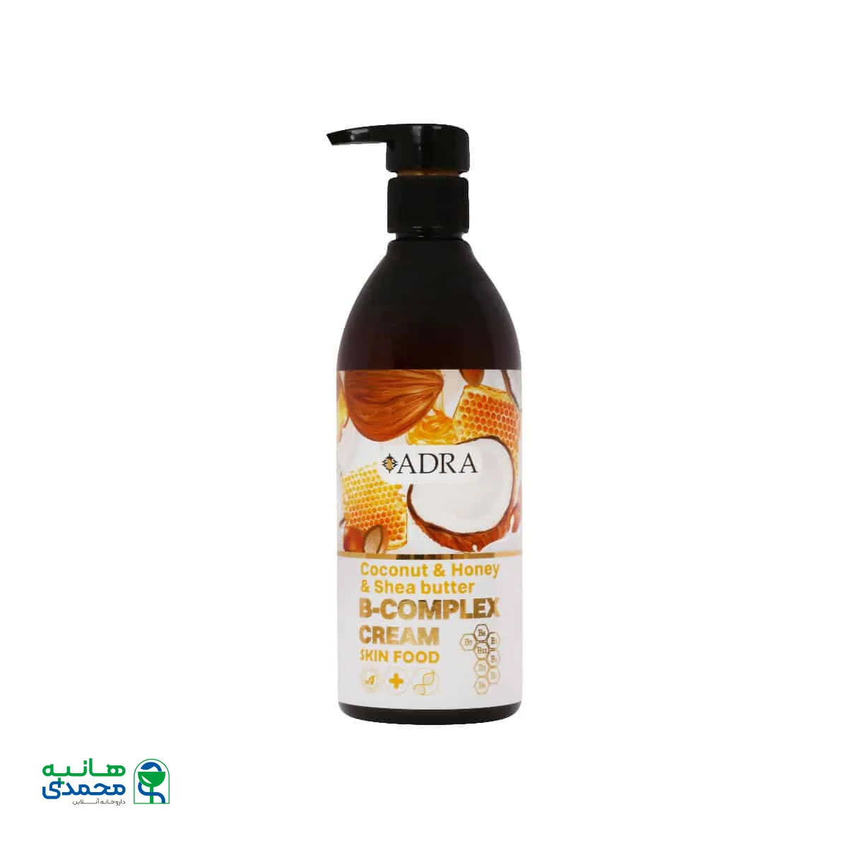 کرم مرطوب کننده ب کمپلکس آدرا حاوی روغن نارگیل و عسل
