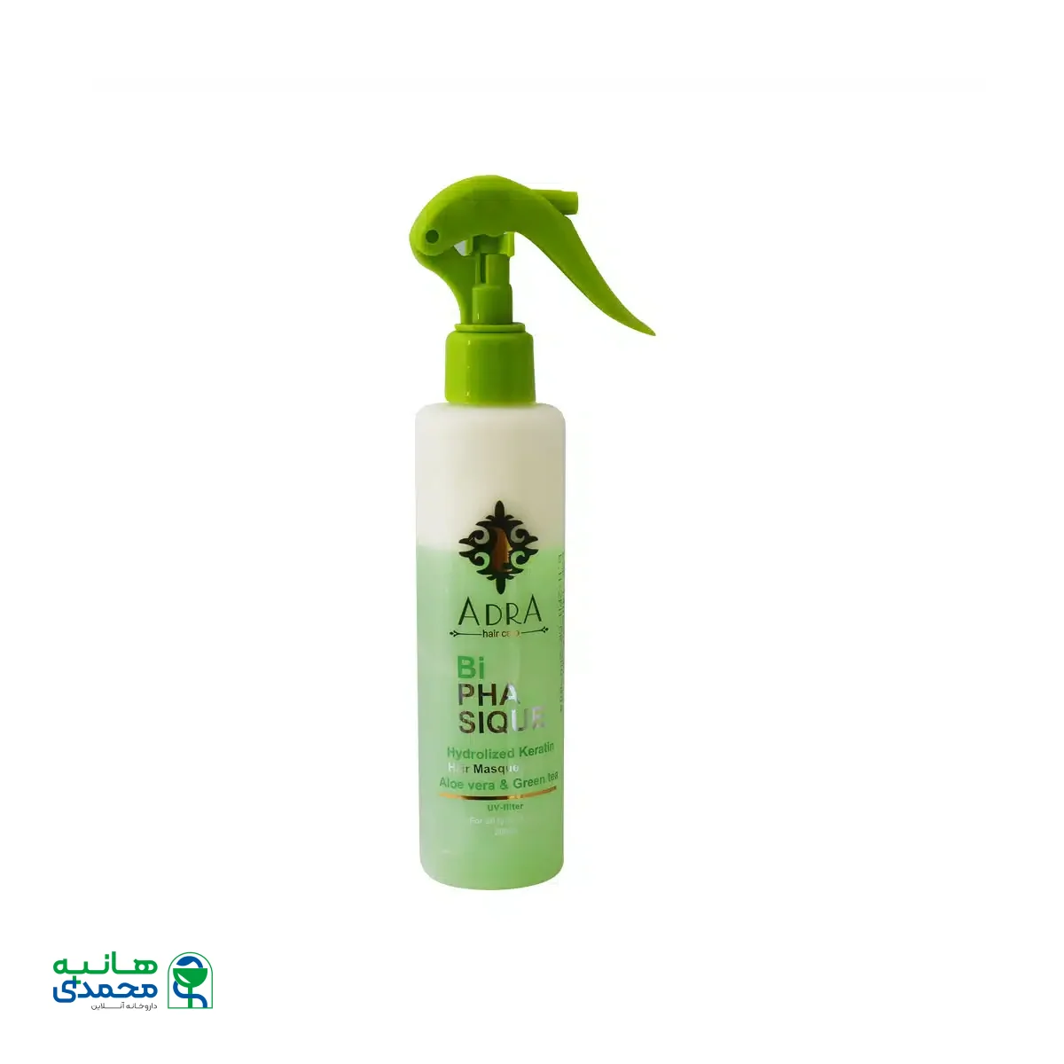 ماسک مو کراتینه دو فاز آدرا حاوی آلوئه ورا 200 میلی لیتر
