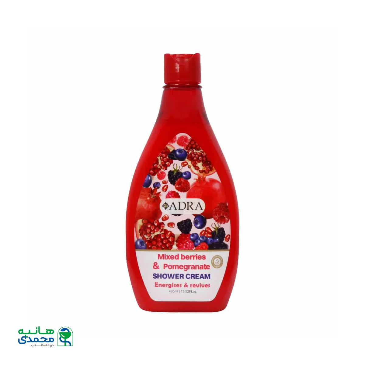 شامپو بدن کرمی توت وحشی و انار آدرا