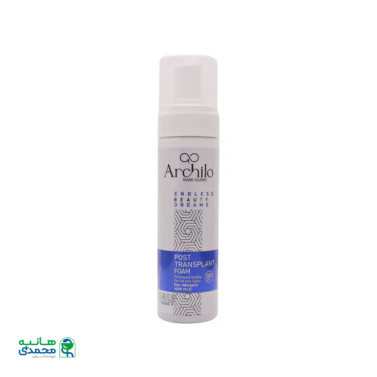 فوم پس از کاشت مو آرچیلو مناسب انواع مو 200 میلی لیتر