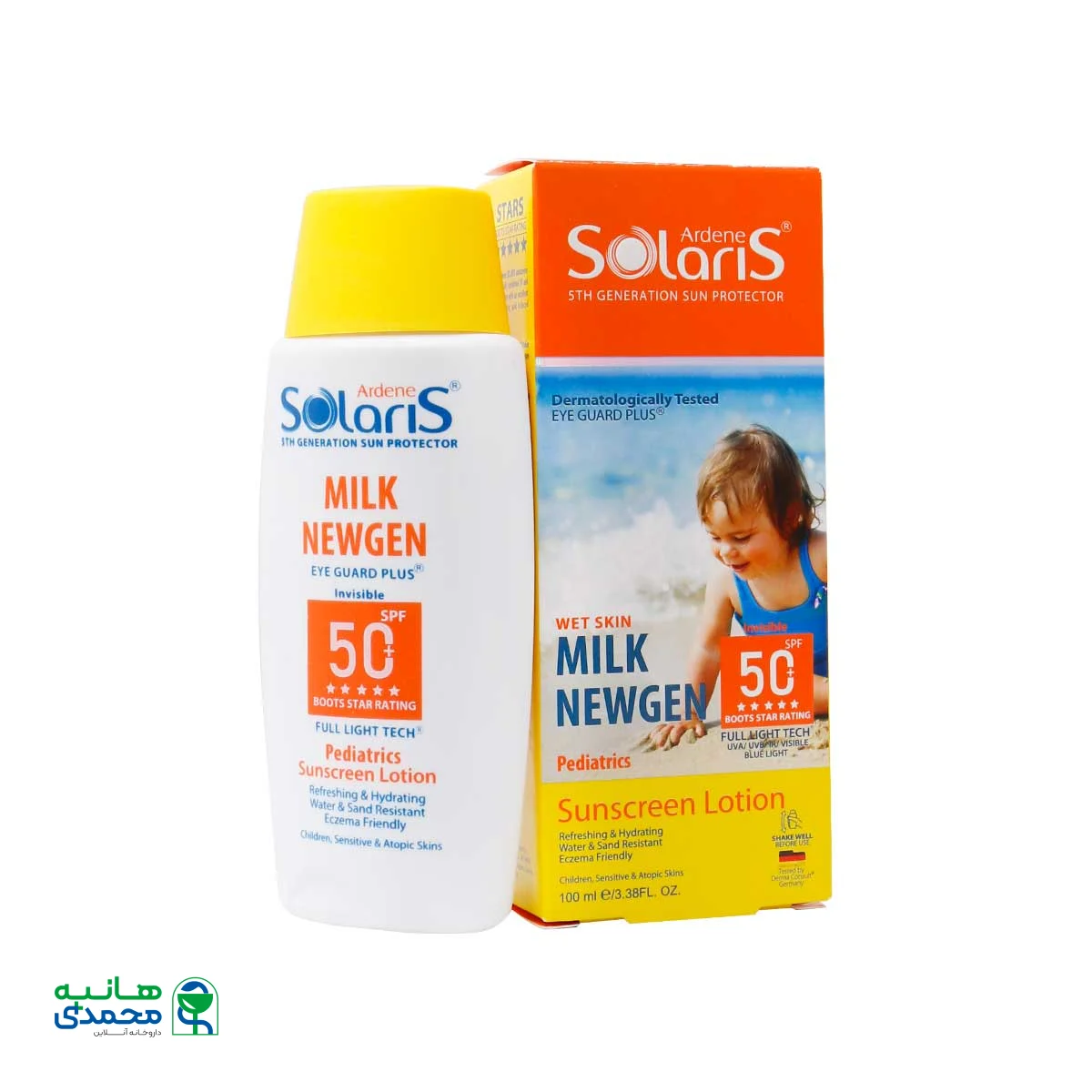 لوسیون ضد آفتاب کودک میلک نیوژن SPF50 سولاریس آردن