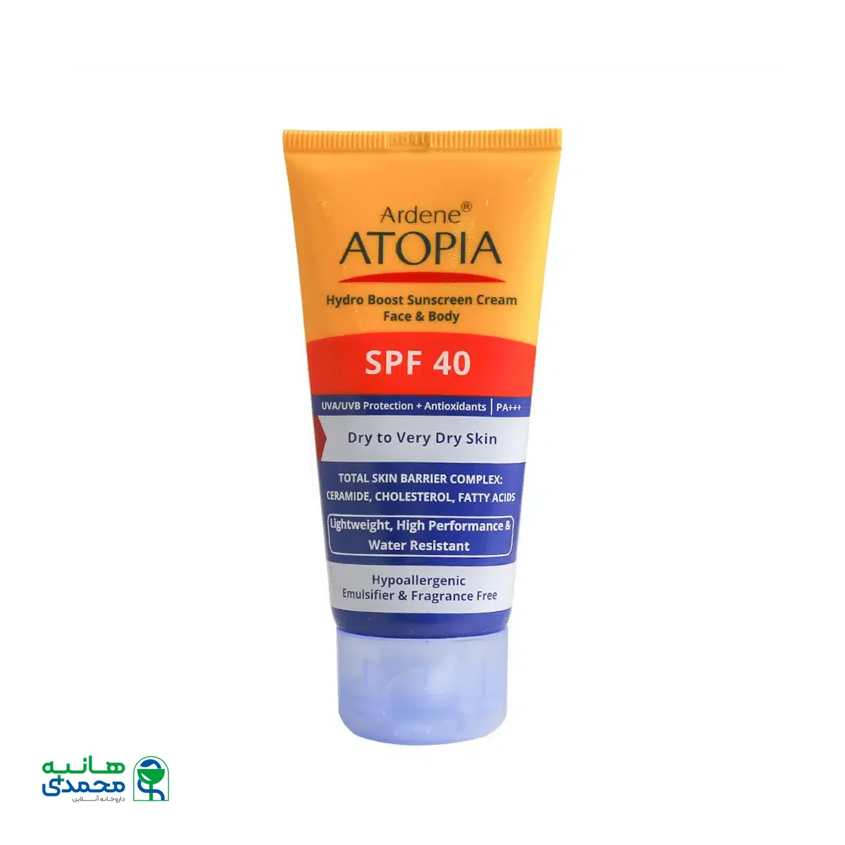 کرم ضد آفتاب SPF40 آتوپیا آردن مناسب پوست خشک 50 گرم