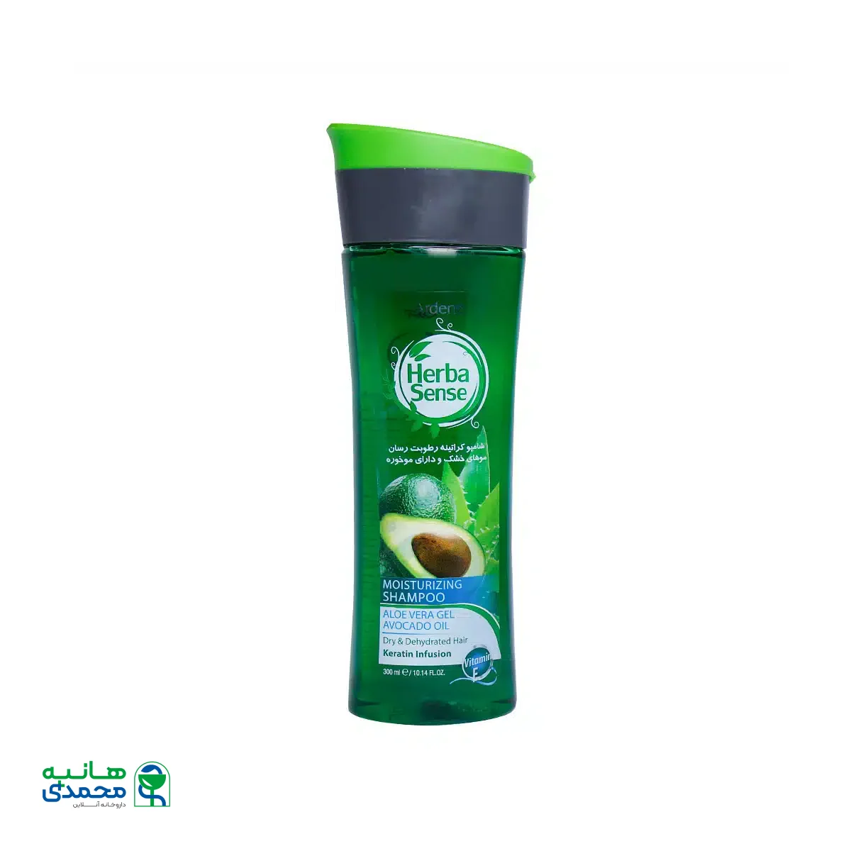 شامپو کراتینه و رطوبت رسان هرباسنس آردن مناسب موهای خشک 300 میلی لیتر