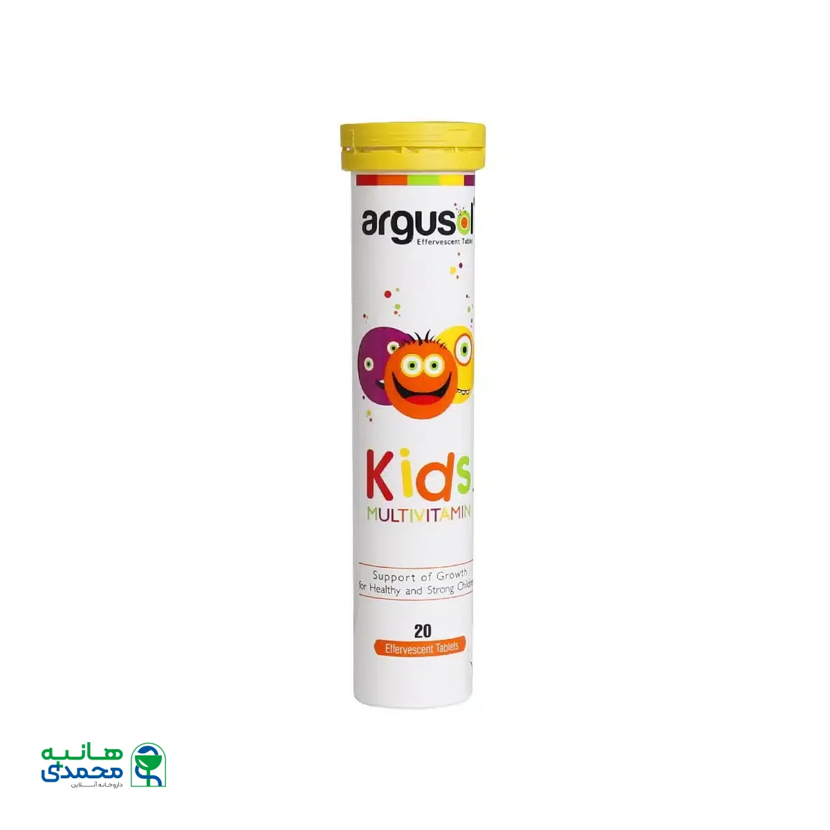 قرص جوشان مولتی ویتامین کودکان آرگوسول با طعم پرتقال 20 عدد