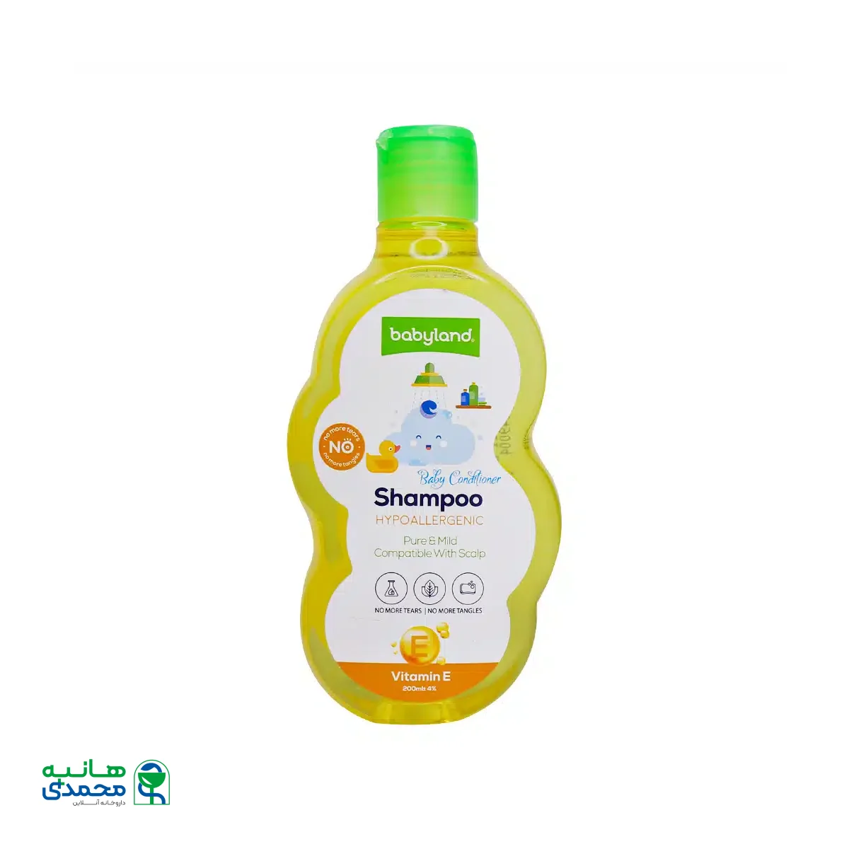 شامپو بچه حاوی ویتامین E بیبی لند 200 میلی لیتر
