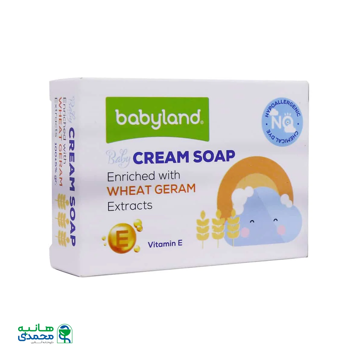 صابون کرمی بچه حاوی عصاره جوانه گندم بیبی لند