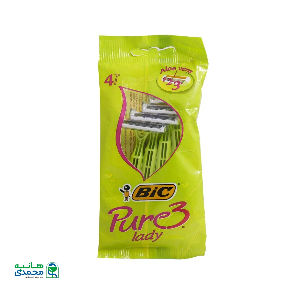 خود تراش 4 عددی بیک مدل Pure 3 Lady