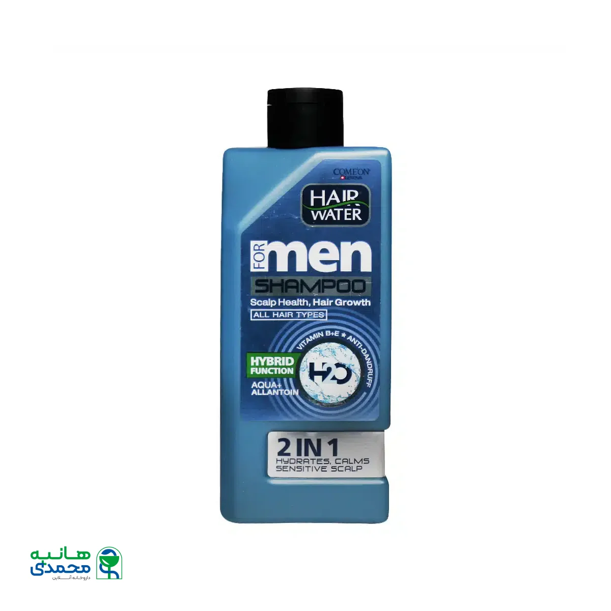 شامپو مردانه آبرسان مناسب موهای دارای شوره و پوست سر حساس کامان 410 میلی لیتر