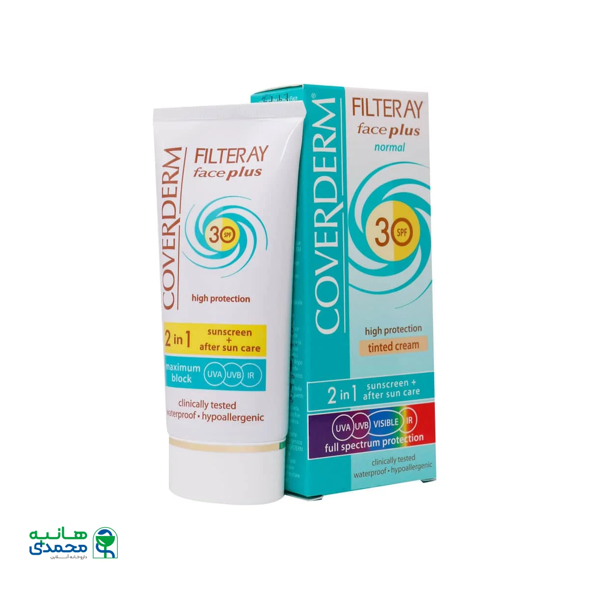 کرم ضد آفتاب فیس پلاس SPF30 پوست نرمال کاوردرم 50 میلی لیتر