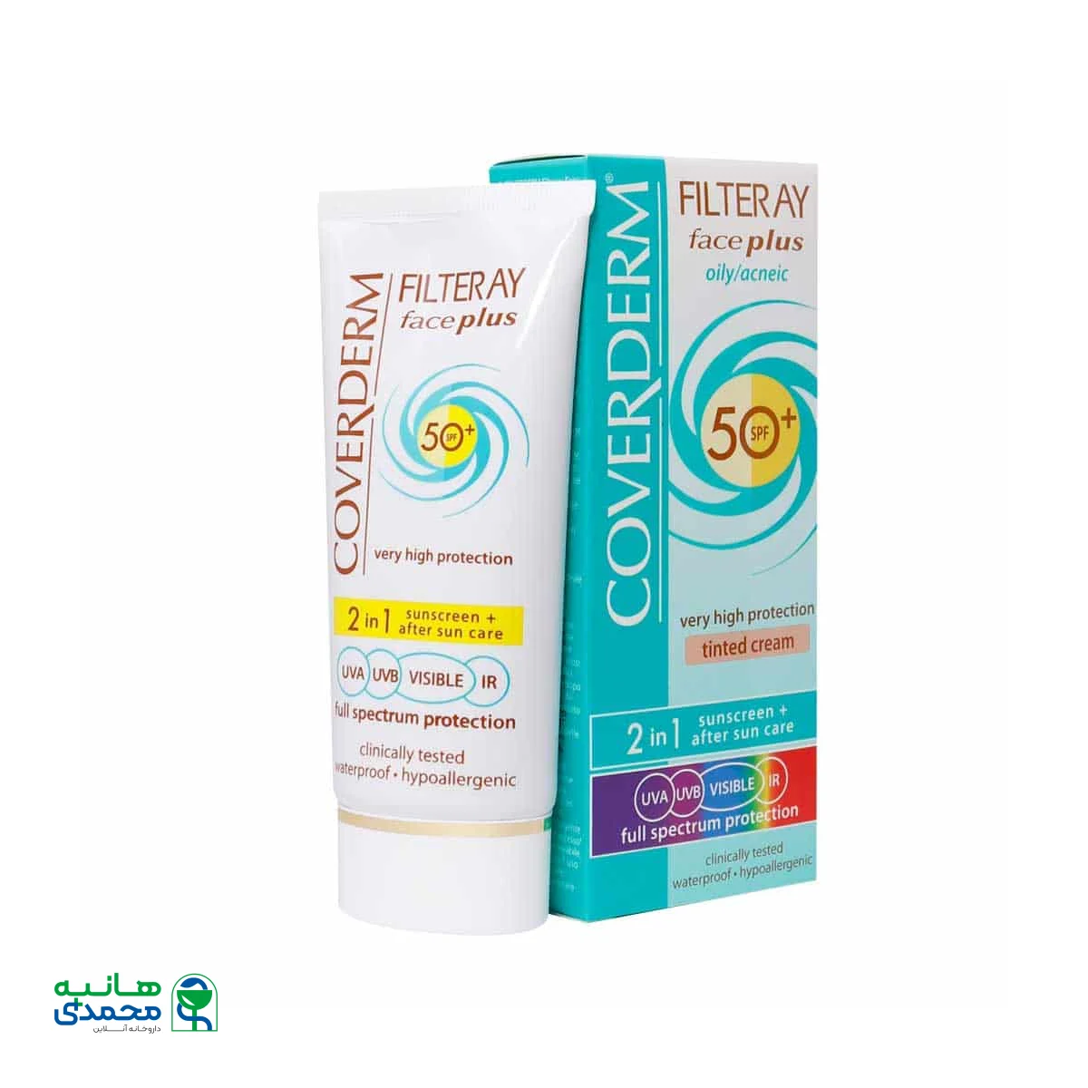 کرم ضد آفتاب فیس پلاس SPF50 پوست چرب کاوردرم 50 میلی لیتر