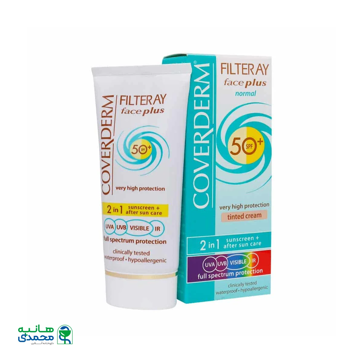 کرم ضد آفتاب فیس پلاس SPF50 پوست نرمال کاوردرما