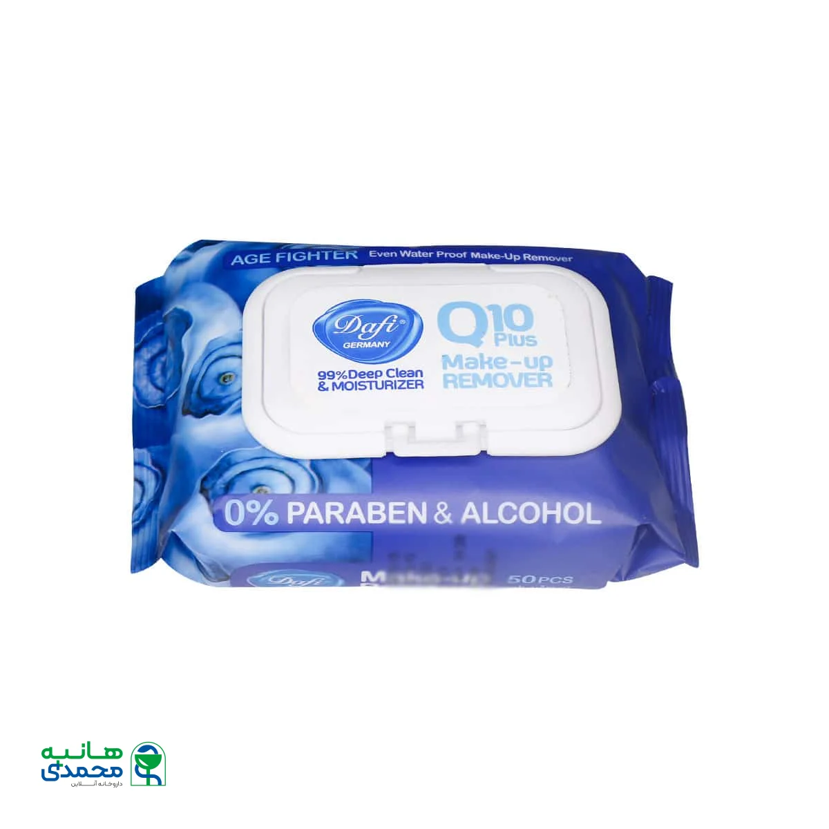 دستمال مرطوب پاک کننده آرایش Q10 Plus دافی