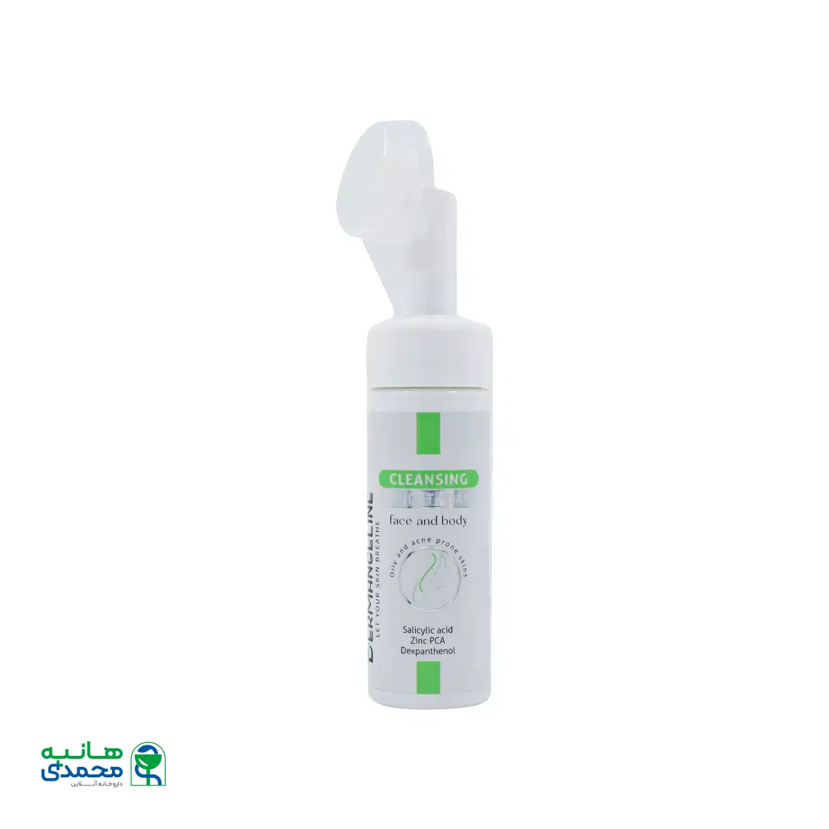 فوم شستشوی صورت و بدن درم انجلین مناسب پوست چرب 150 میلی لیتر