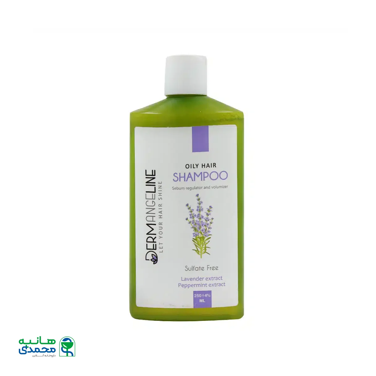 شامپو فاقد سولفات تنظیم کننده چربی کف سر درم انجلین 250 میلی لیتر
