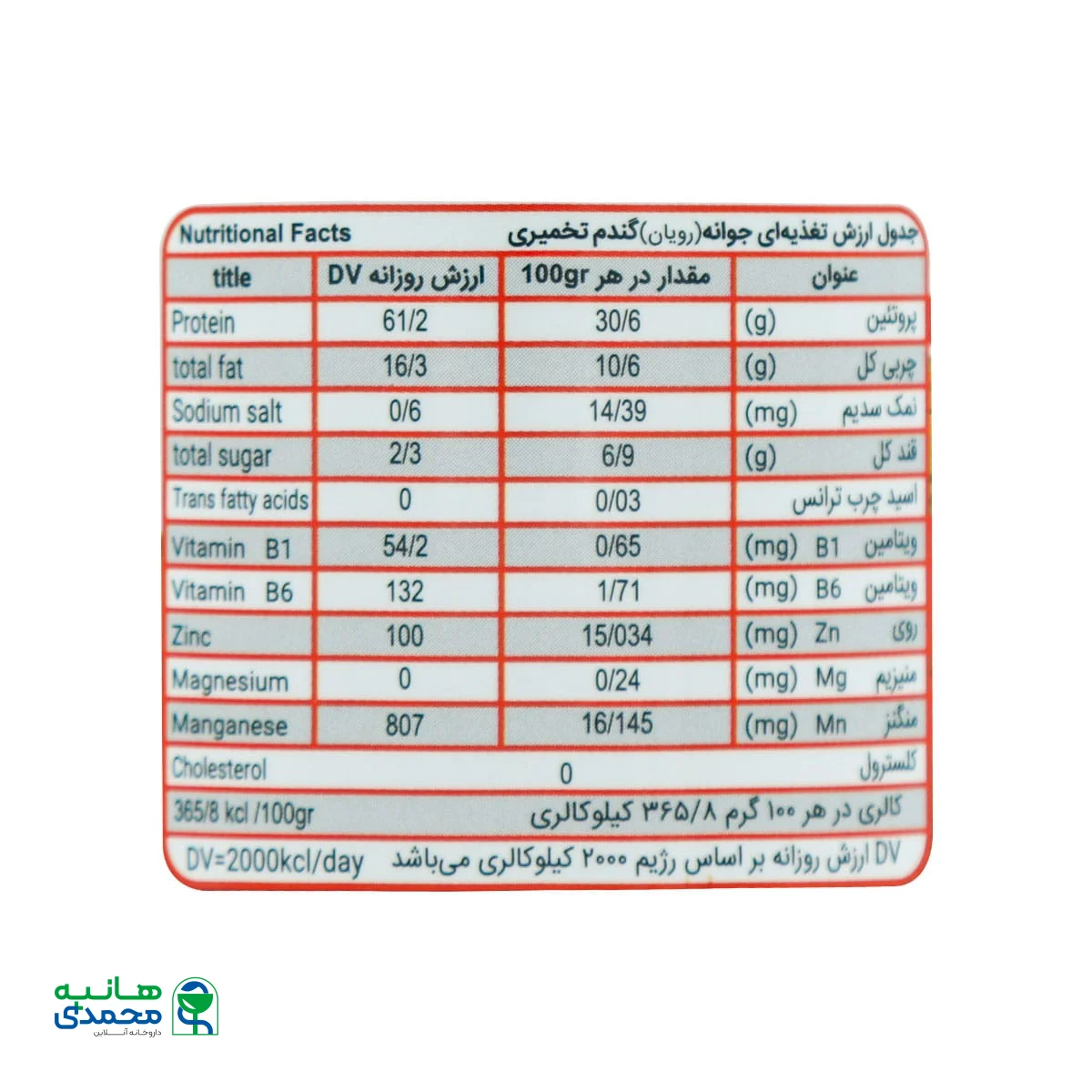 پودر جوانه گندم تخمیری دکتر سبوس