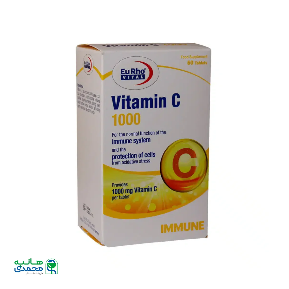 قرص ویتامین C 1000 میلی گرم یوروویتال 60 عدد
