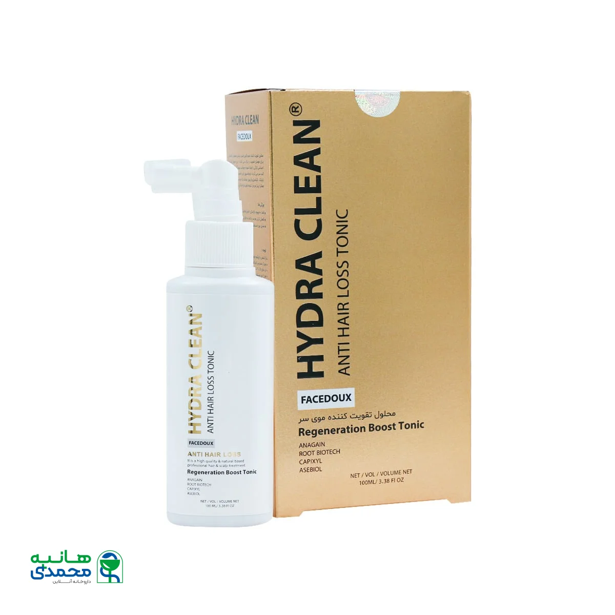 محلول تقویت کننده موی سر هیدراکلین فیس دوکس