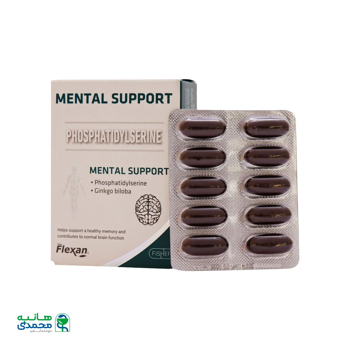 کپسول ژلاتینی نرم منتال ساپورت فیشر فلکسان