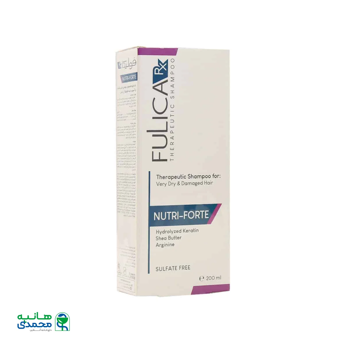 شامپو نوتری فورت فولیکا آر ایکس مناسب موی خشک و آسیب دیده 200 میلی لیتر