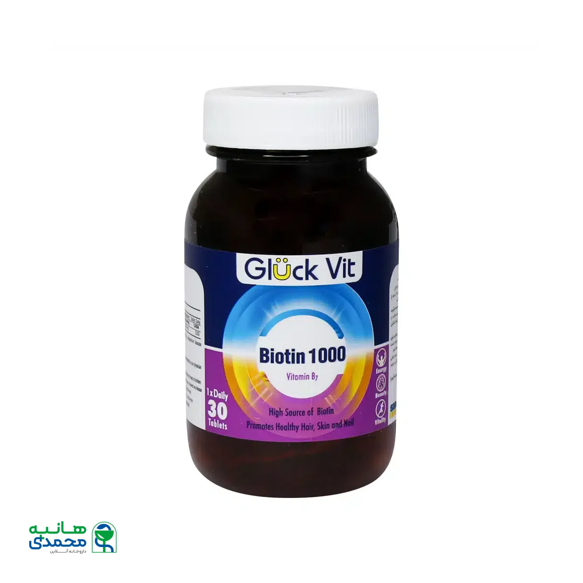 قرص بیوتین 1000 میکروگرم گلوک ویت 30 عدد