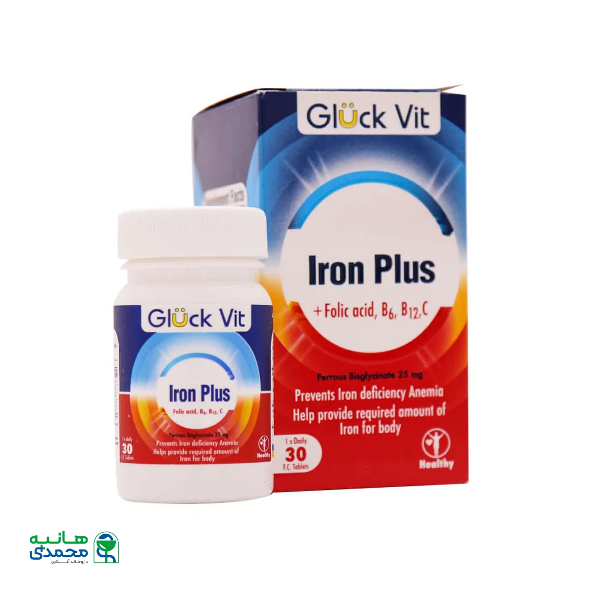 قرص آیرون پلاس گلوک ویت