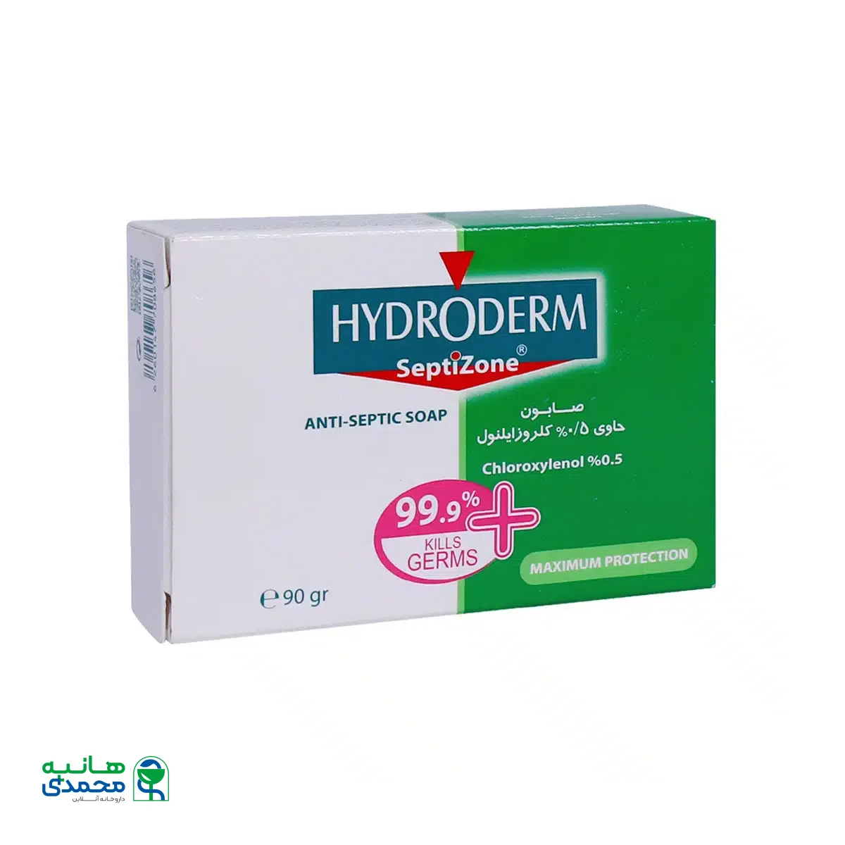 صابون ضد عفونی کننده دست و بدن هیدرودرم مدل Septizone حجم 90 گرم