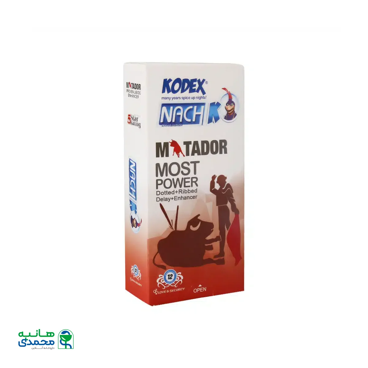 کاندوم خاردار و حلقوی کدکس مدل Matador بسته 12 عددی