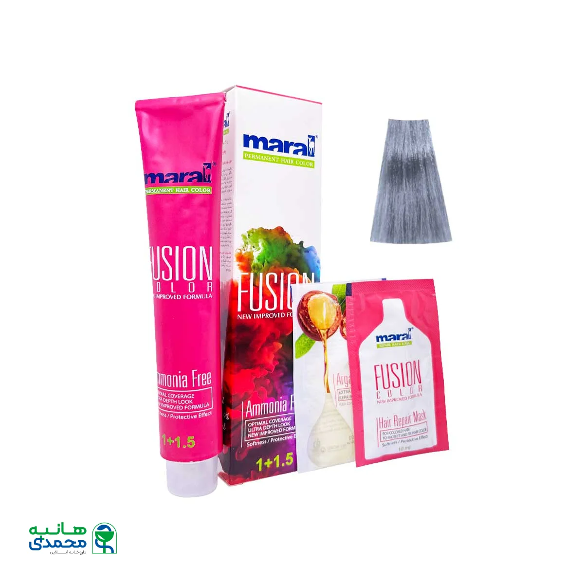 رنگ موی بدون آمونیاک فیوژن کالر مارال سری Precious Metal حجم 100 میلی لیتر