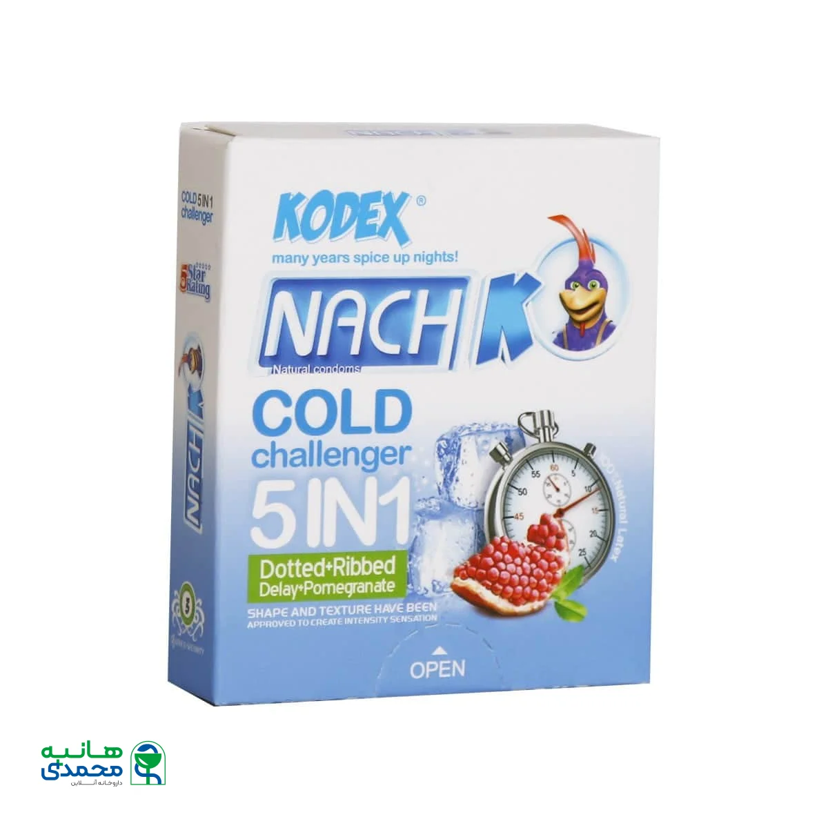 کاندوم 5 کاره ناچ کدکس مدل کلد چلنجر 3 عدد