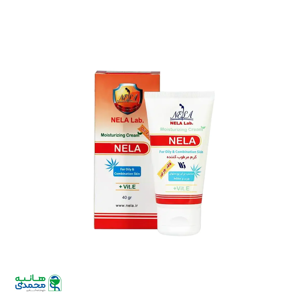 کرم مرطوب ‎کننده فاقد چربی نلا مناسب پوست ‎های چرب و مختلط ۴۰ گرم