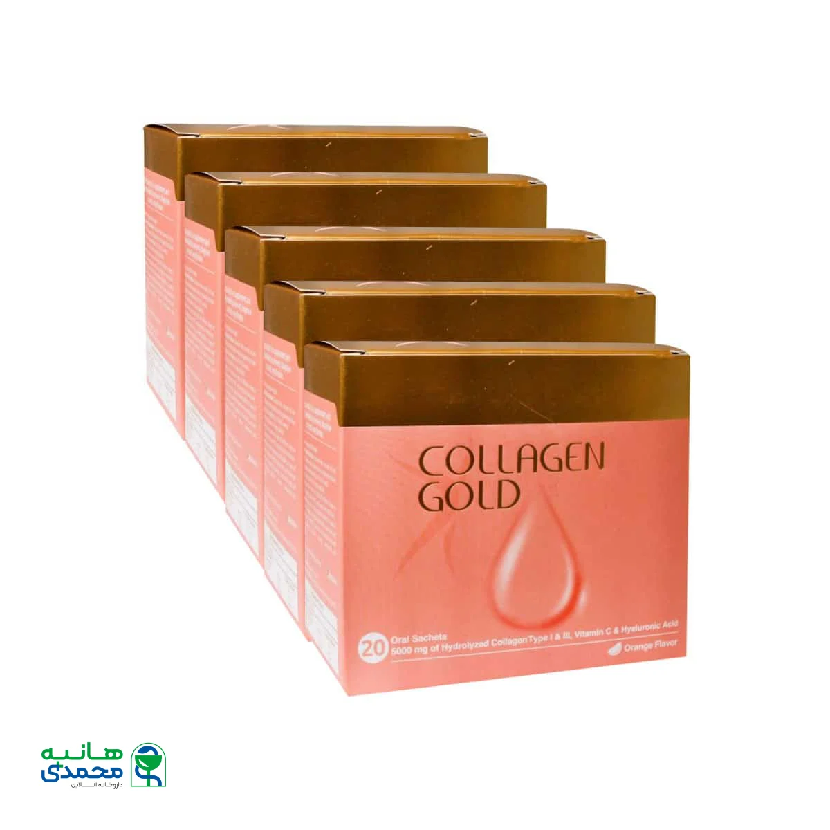 پک 5 عددی ساشه کلاژن گلد آدریان