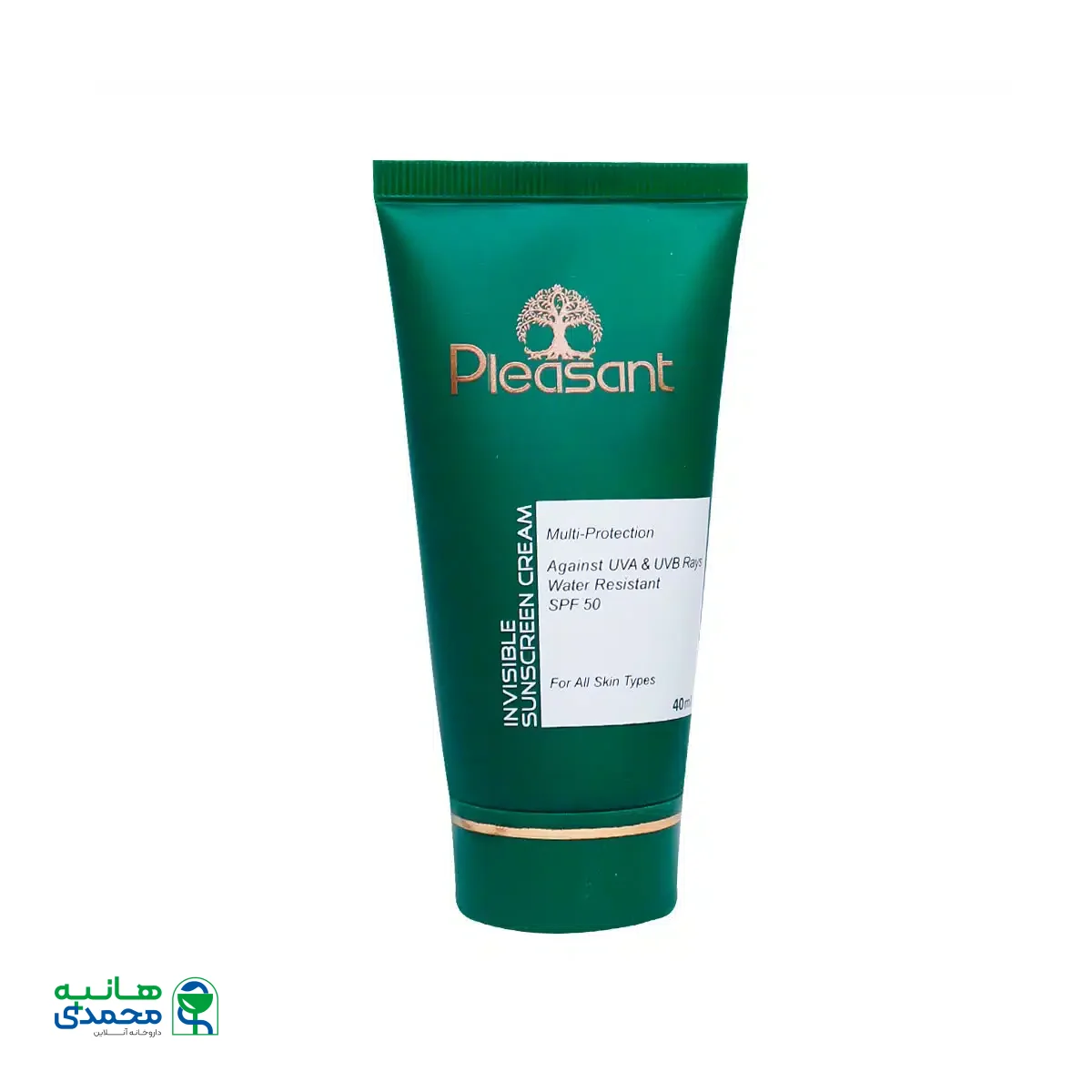 کرم ضد آفتاب SPF50 بی رنگ پلزنت 40 میلی لیتر