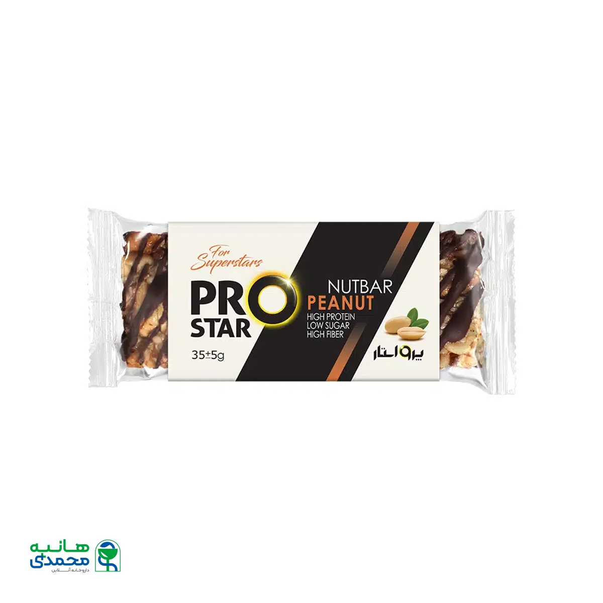 نات بار بادام زمینی فشرده پرو استار 35 گرم