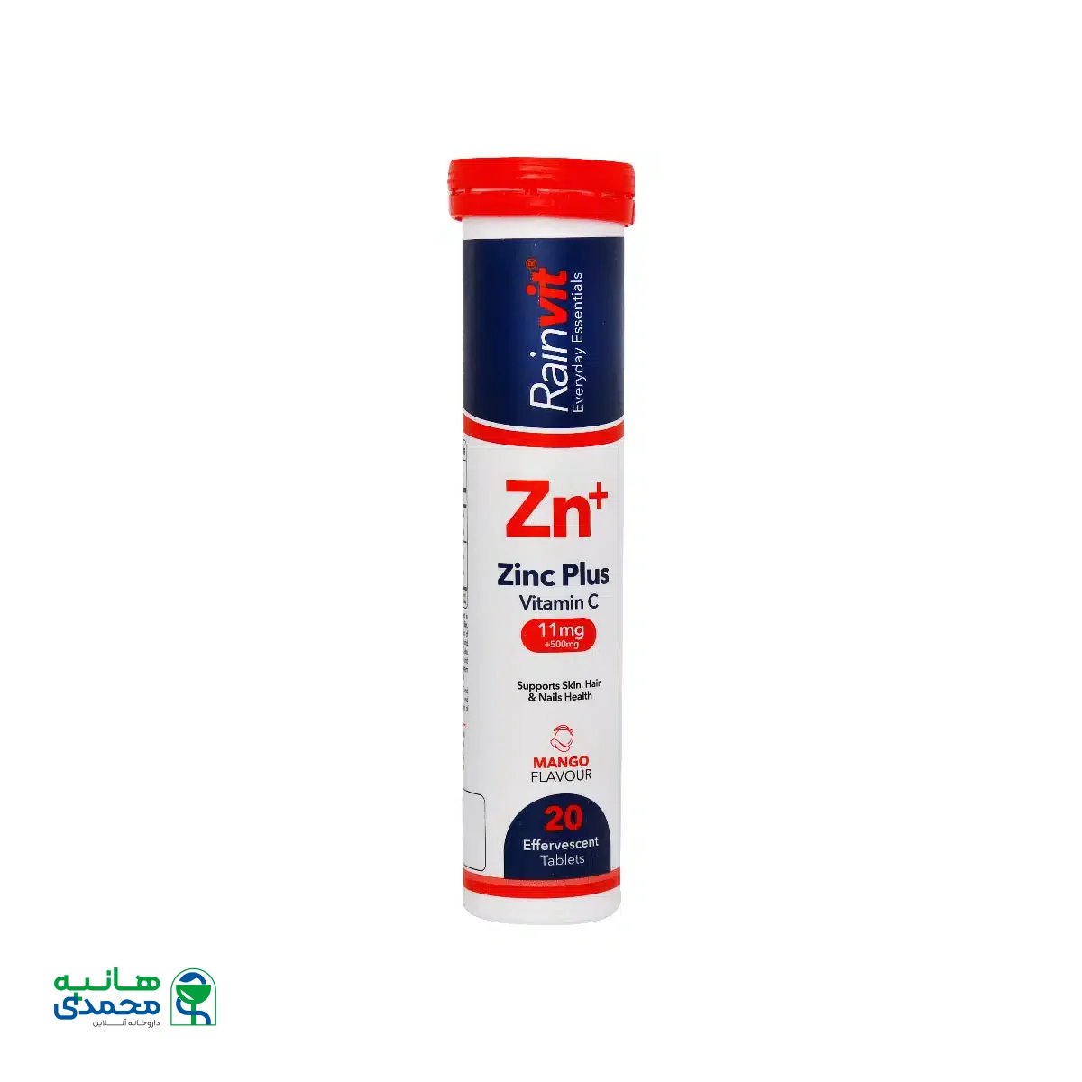 قرص جوشان زینک پلاس ویتامین C رین ویت 20 عدد