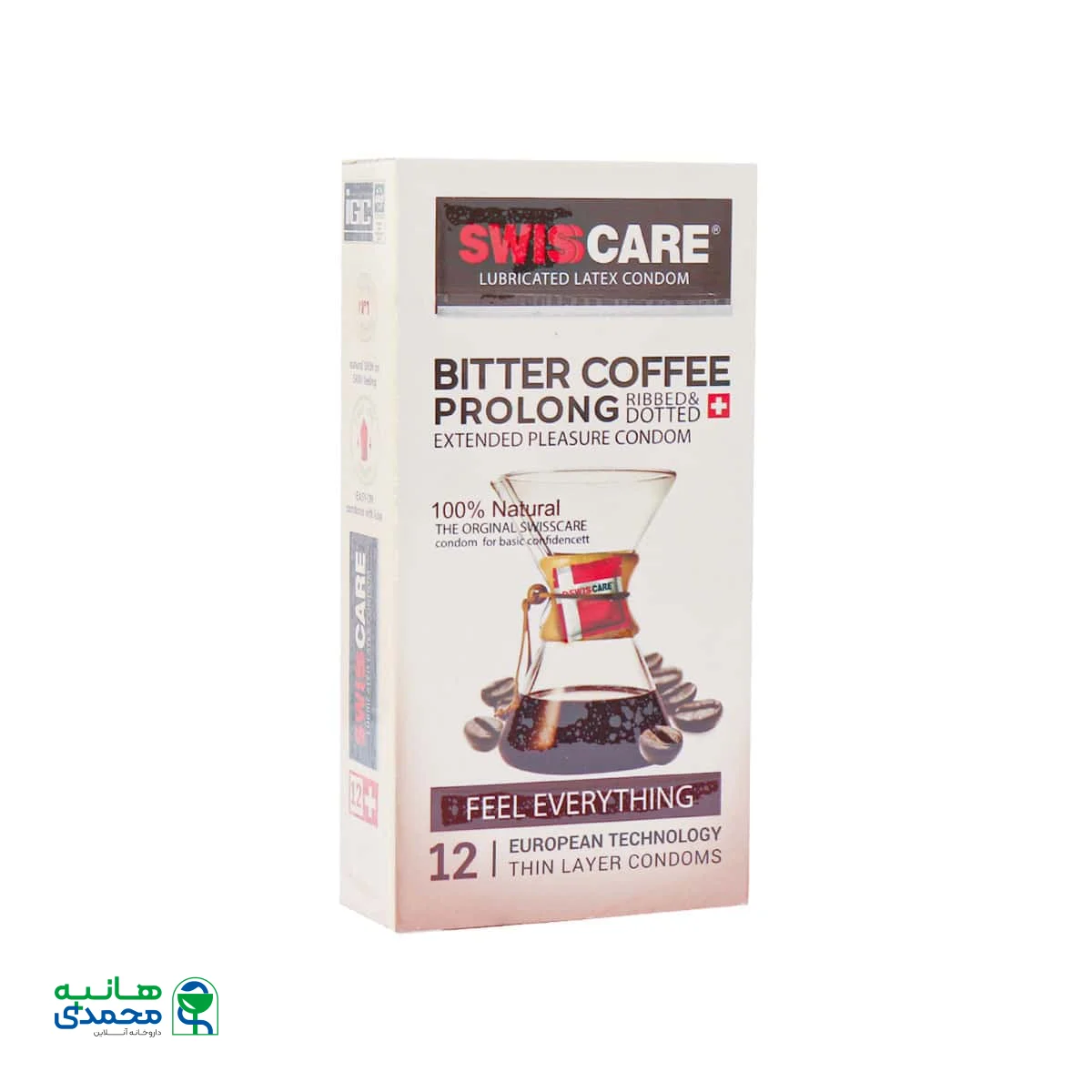 قیمت کاندوم تاخیری و خاردار قهوه تلخ سوئیس کر مدل Bitter Coffee Prolong