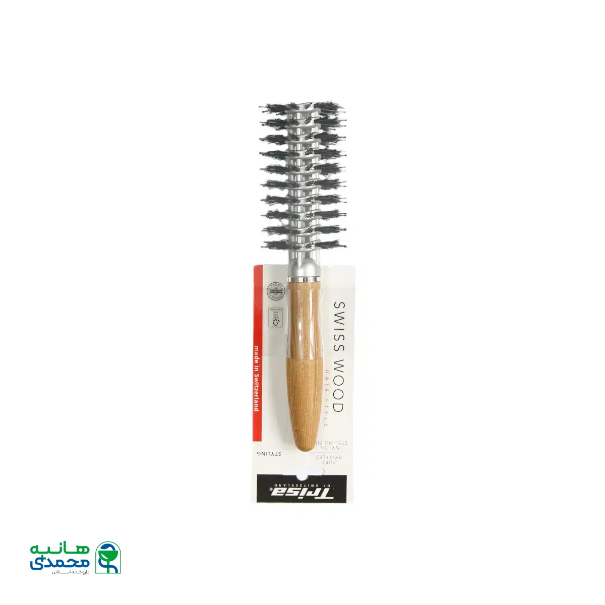 برس گرد تریزا با دسته چوبی