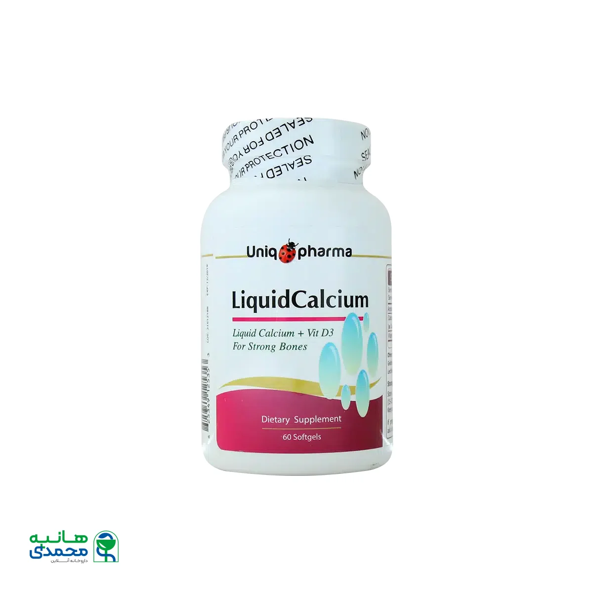 کپسول لیکوئید کلسیم یونیک فارما ۶۰ عددی