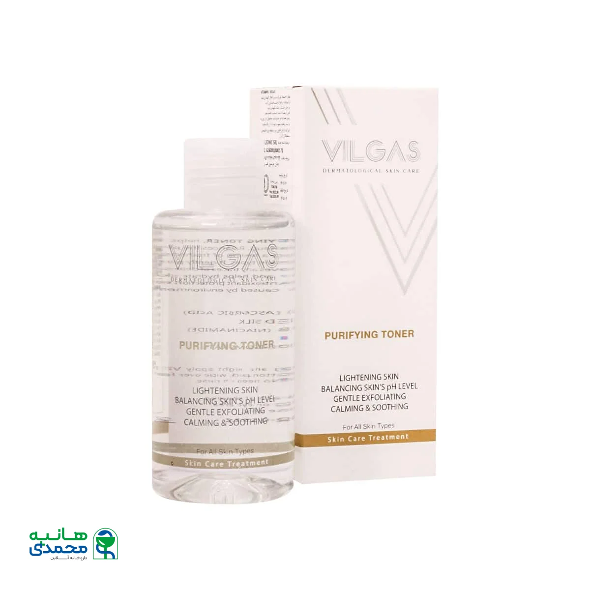 تونر پاک کننده پوست صورت حاوی ویتامین C ویلگاس