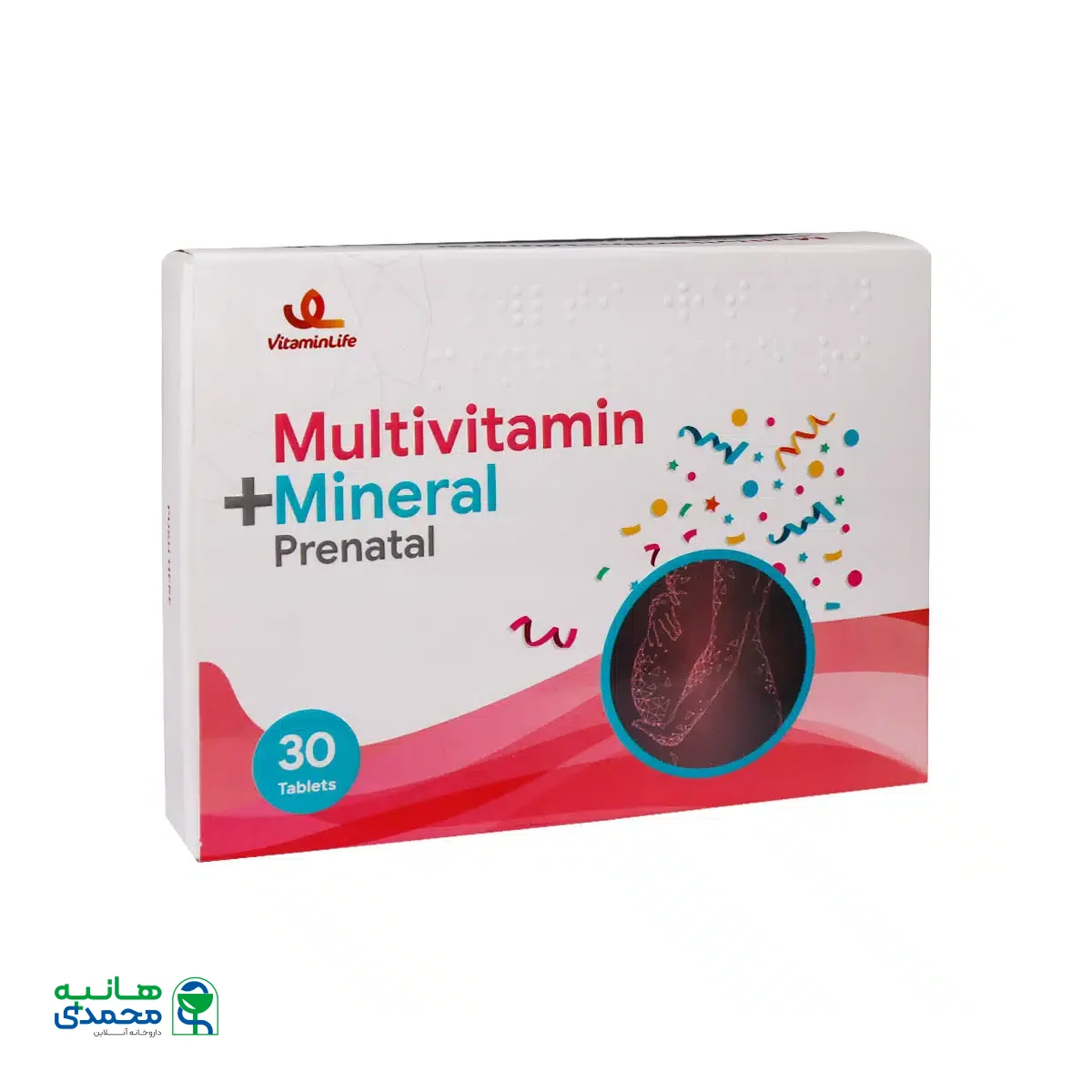 قرص مولتی ویتامین مینرال پریناتال ویتامین لایف 30 عدد