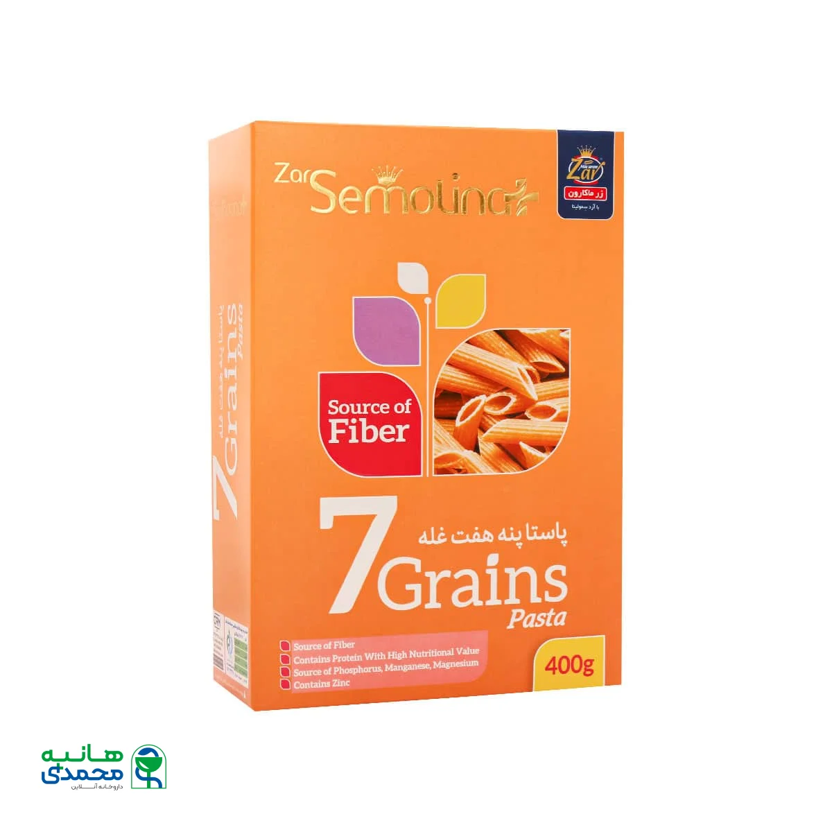 قیمت پاستا پنه هفت غله سمولینا زر ماکارون