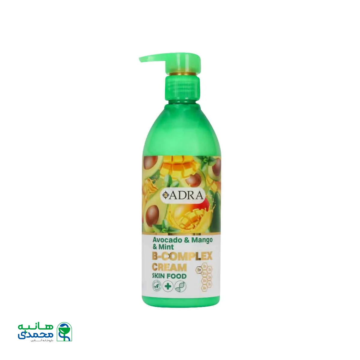 کرم مرطوب کننده ب کمپلکس آدرا حاوی عصاره آووکادو و انبه