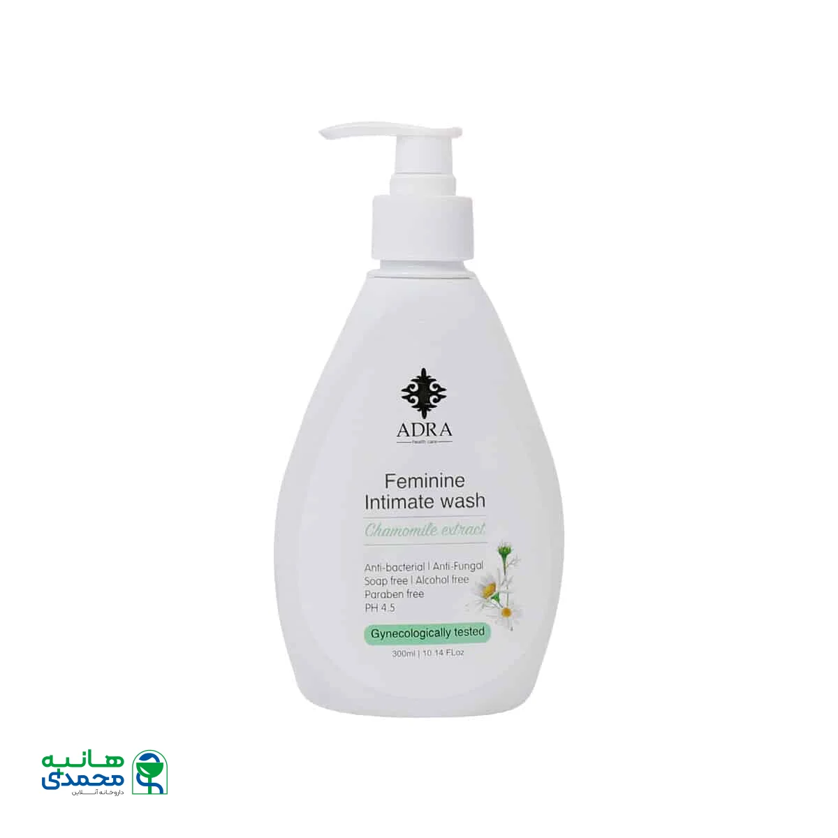 ژل بهداشتی بانوان آدرا حاوی عصاره بابونه - 300 میلی لیتر