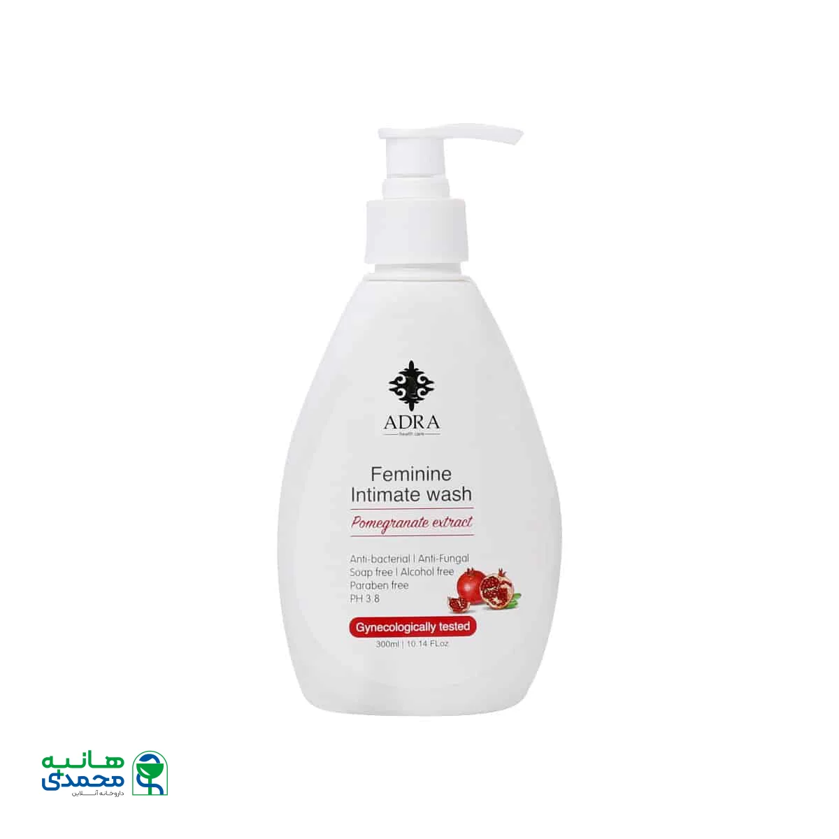 ژل بهداشتی بانوان آدرا حاوی عصاره انار