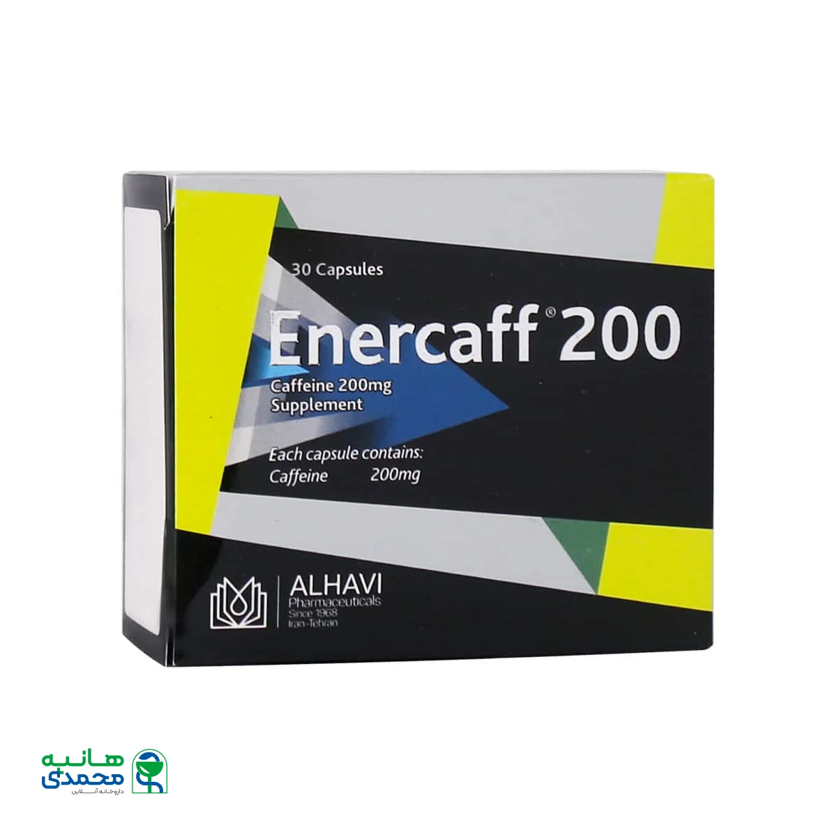کپسول کافئین انرکاف 200 میلی‌گرم الحاوی