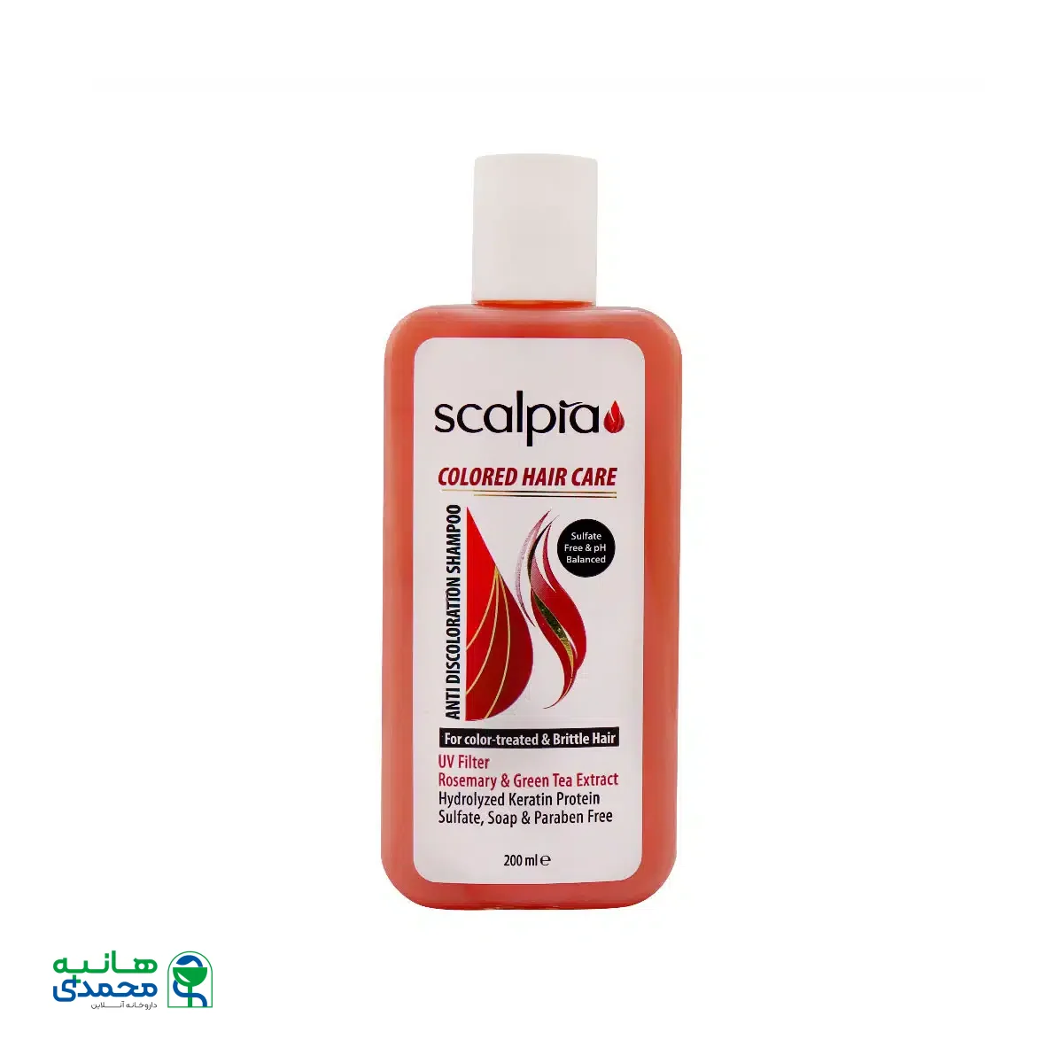 شامپو مخصوص موهای رنگ شده بانوان اسکالپیا 200 میلی لیتر