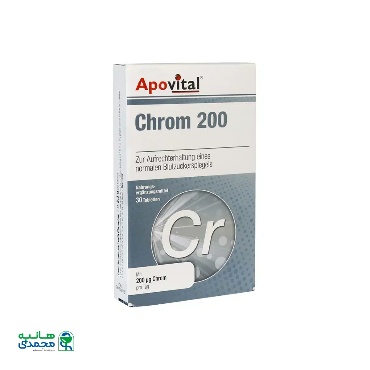 قرص کروم 200 میکروگرم آپوویتال 30 عدد