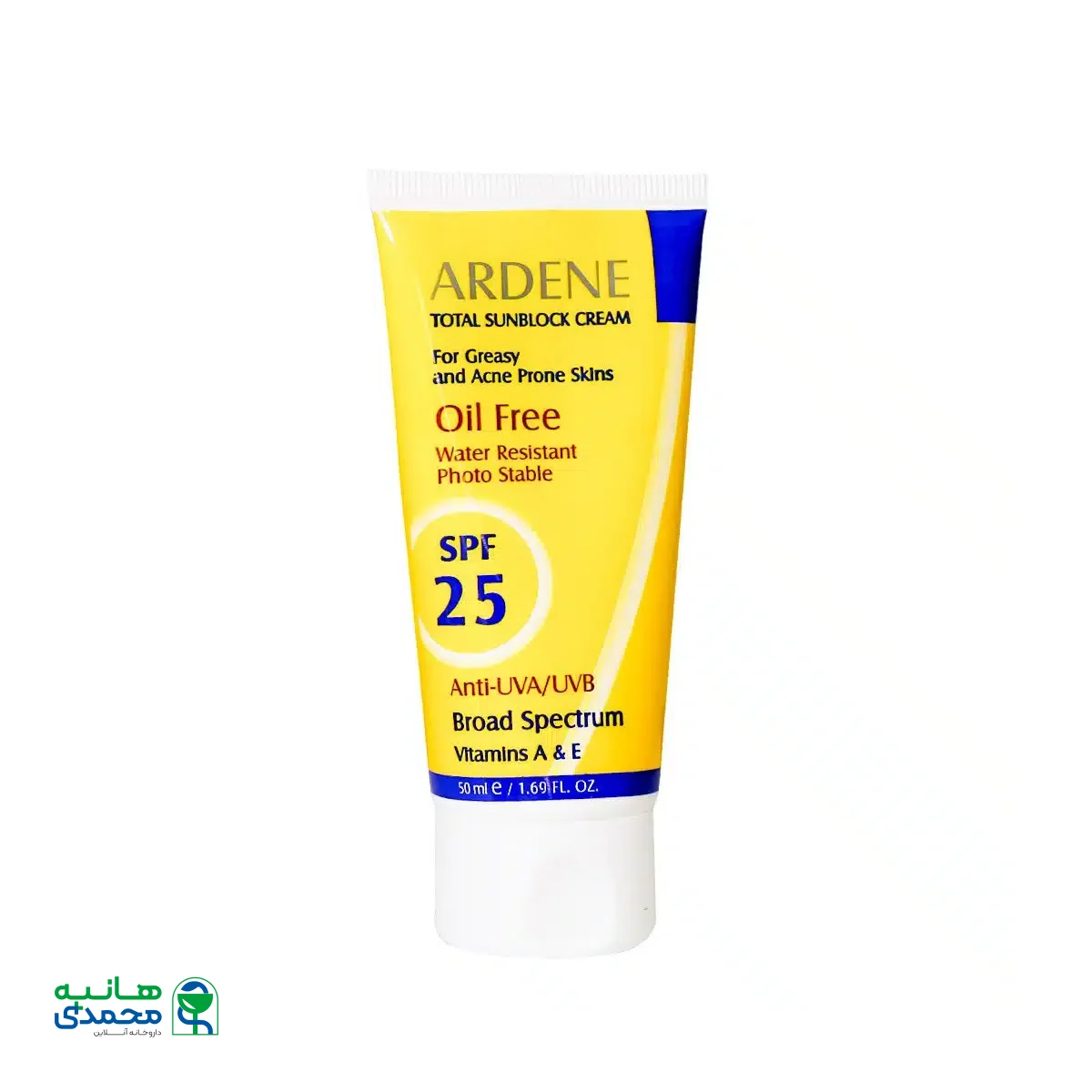 کرم ضد آفتاب SPF25 پوست چرب آردن 50 گرم