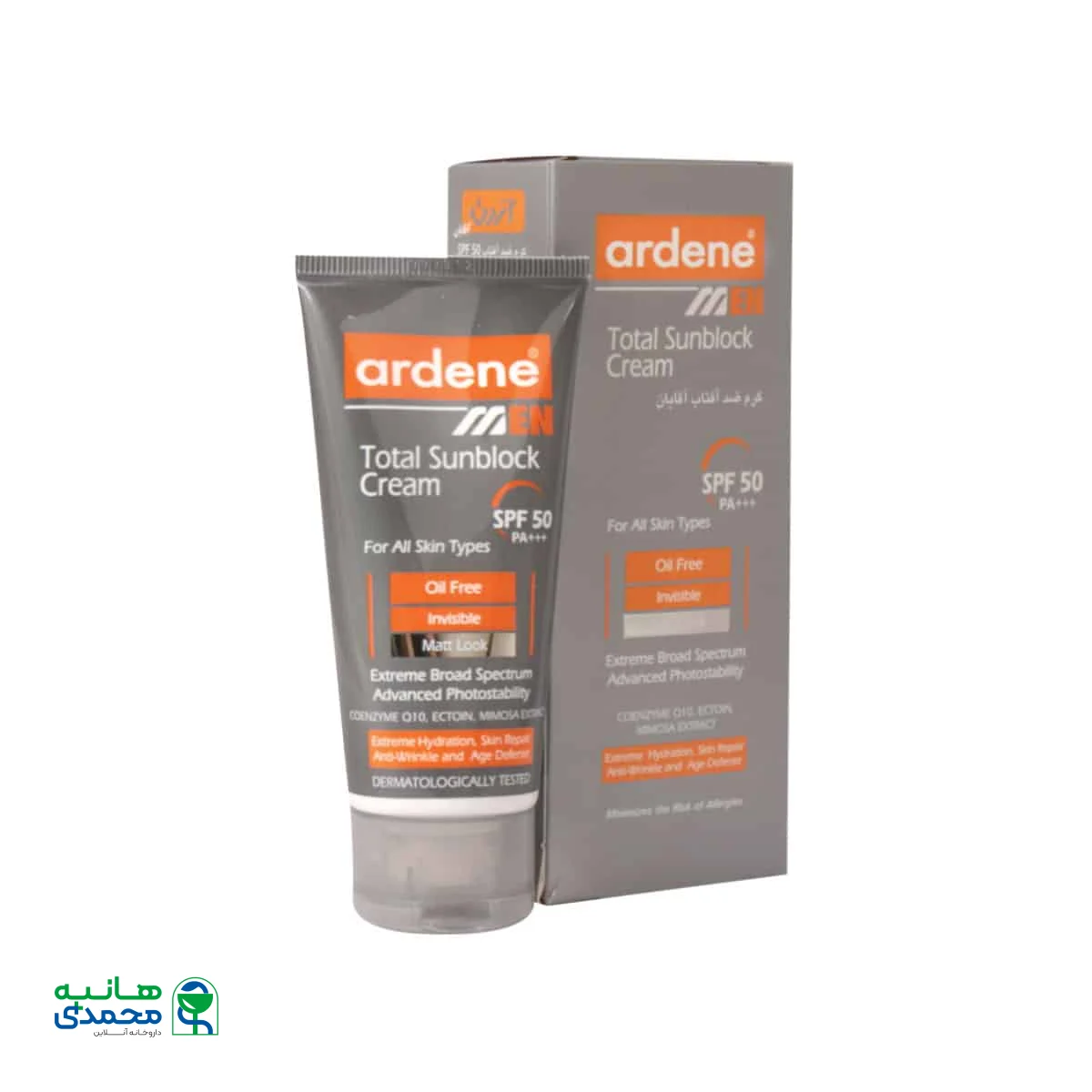 کرم ضد آفتاب آقایان SPF50 آردن مناسب انواع پوست
