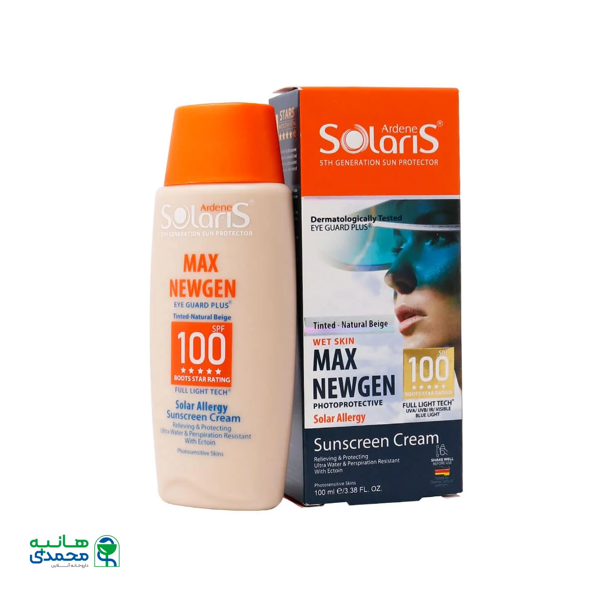 کرم ضد آفتاب رنگی SPF100 مکس نیوژن سولاریس آردن 100 میلی لیتر
