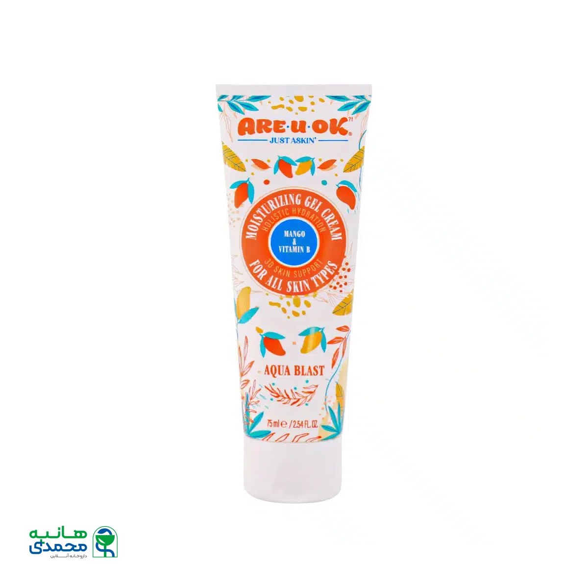 کرم ژل آبرسان تیوپی انبه حاوی ویتامین B آر یو اکی 75 میلی لیتر